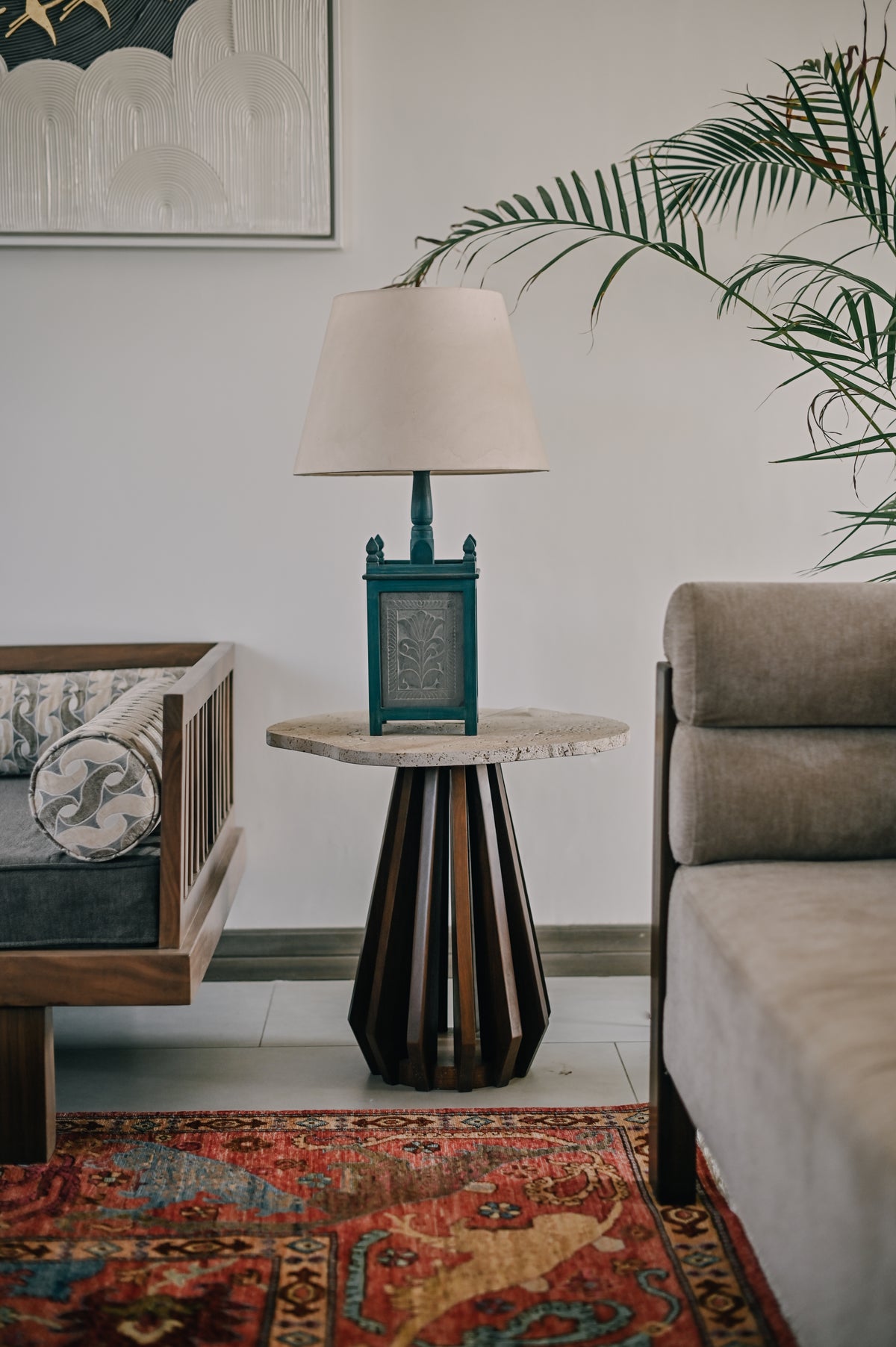 Raize Side Table Ribbed Side Table